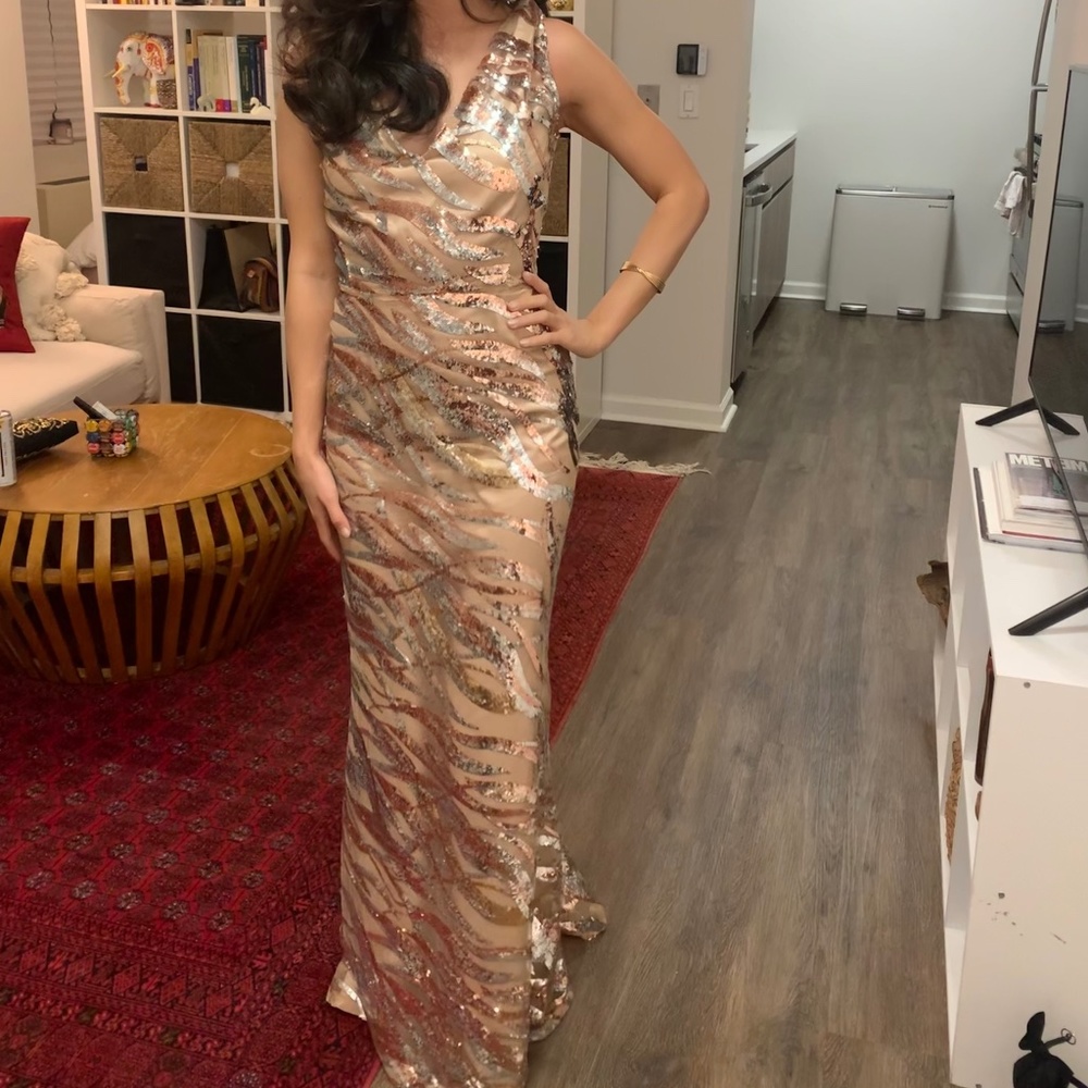 Gold/Silver Sequin Mermaid Prom Dress